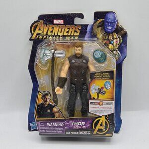 Marvel Avengers Infinity War Thor Action Figure W/ Stormbreaker & Space Stone He
